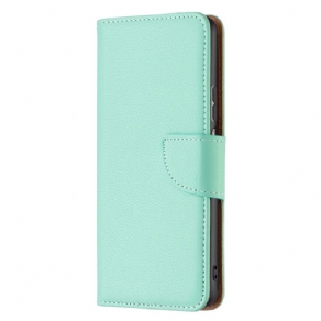 Læder Cover Xiaomi Redmi 10C Litchi Skrå Lås
