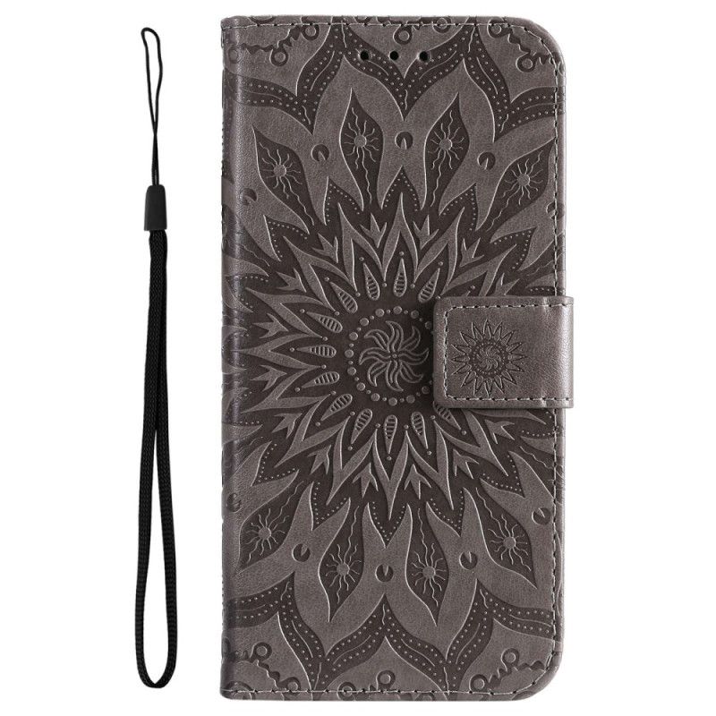 Læder Cover Xiaomi Redmi 10C Solmandala Med Snor