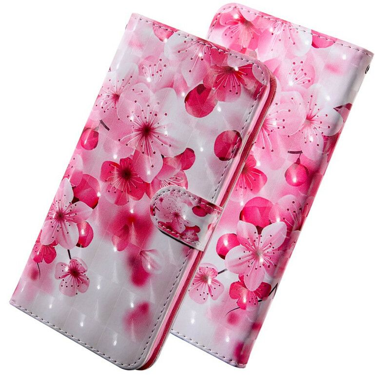 Flip Cover Xiaomi Redmi 9T Pink Blomster