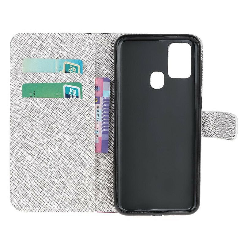Læder Cover OnePlus Nord N10 Med Snor Thong Guldsmede