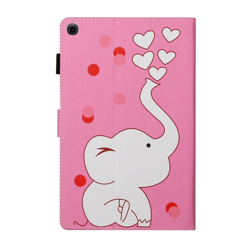 Læder Cover Samsung Galaxy Tab A 8" (2019) Elefant Forelsket