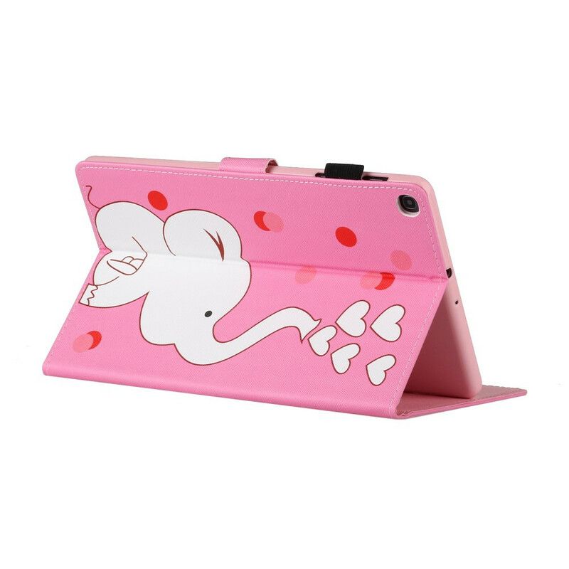 Læder Cover Samsung Galaxy Tab A 8" (2019) Elefant Forelsket