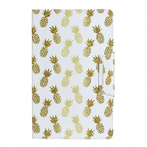 Læder Cover Samsung Galaxy Tab A 8" (2019) Gylden Ananas