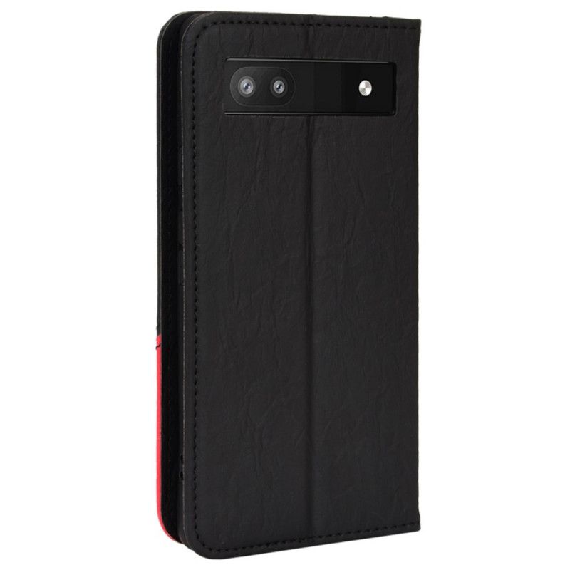 Cover Google Pixel 6A Flip Cover Tofarvet Farve