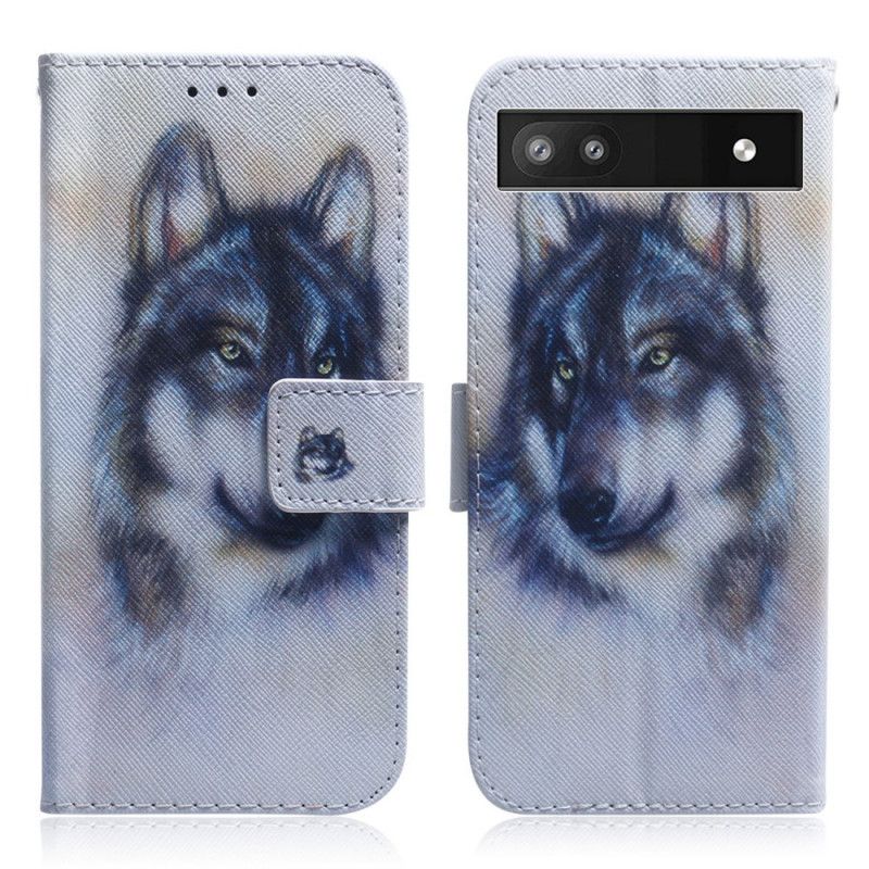 Flip Cover Google Pixel 6A Akvarelulv