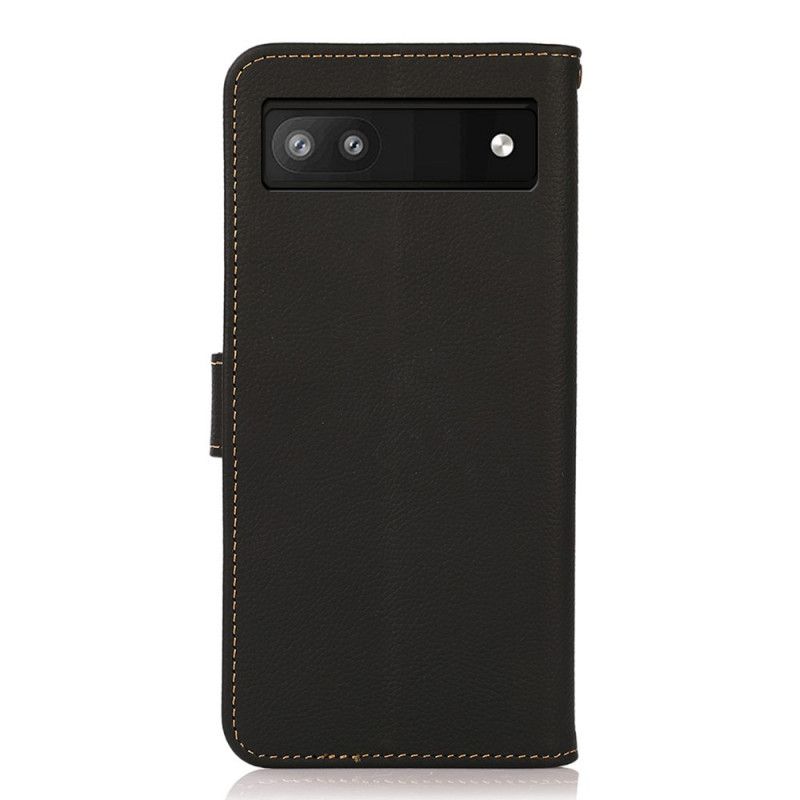 Læder Cover Google Pixel 6A Ægte Læder Khazneh Rfid