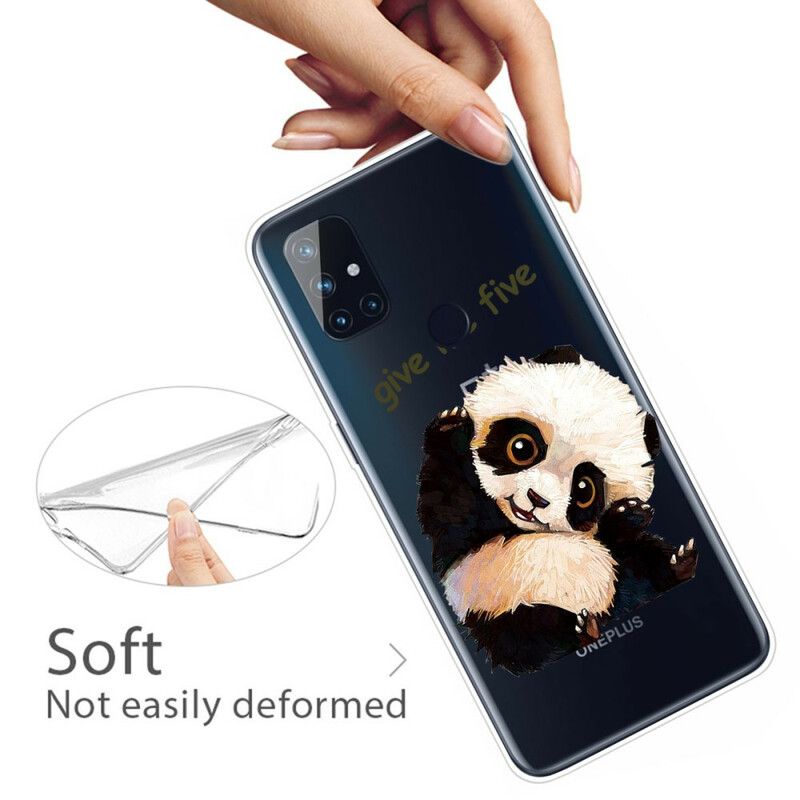 Cover OnePlus Nord N100 Transparent Panda Giv Me Five