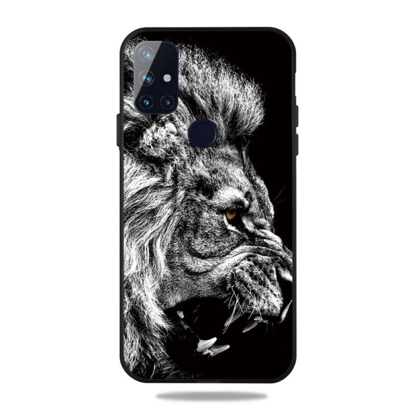 Mobilcover OnePlus Nord N100 Sort Og Hvid Løve