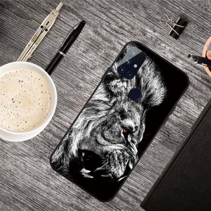 Mobilcover OnePlus Nord N100 Sort Og Hvid Løve