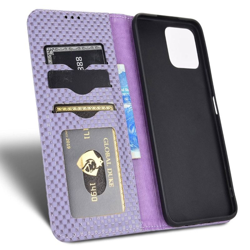 Cover Honor X8 Flip Cover Carbon Fiber Style