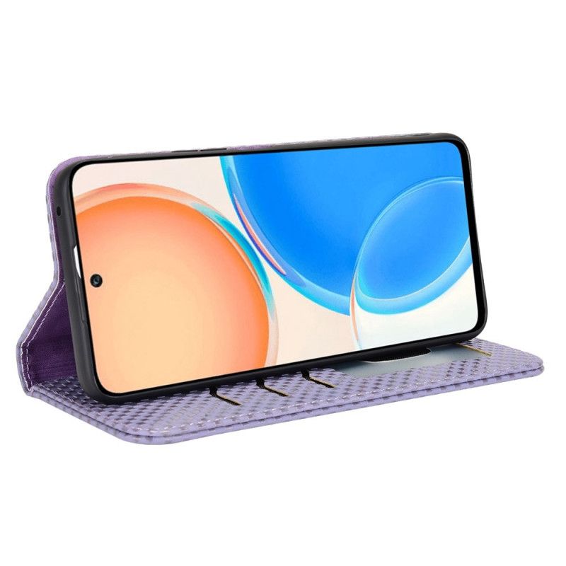 Cover Honor X8 Flip Cover Carbon Fiber Style