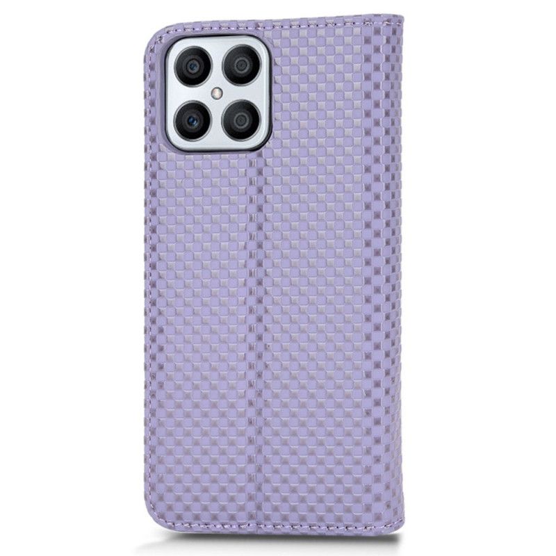 Cover Honor X8 Flip Cover Carbon Fiber Style