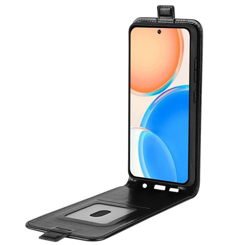 Flip Cover Honor X8 Lædereffekt Tekstur Med Lodret Lukning