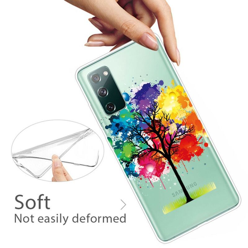 Cover Samsung Galaxy S20 FE Akvareltræ Transparent