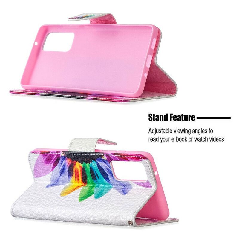 Flip Cover Samsung Galaxy S20 FE Akvarelblomst
