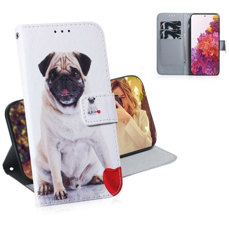 Læder Cover Samsung Galaxy S20 FE Mopshund