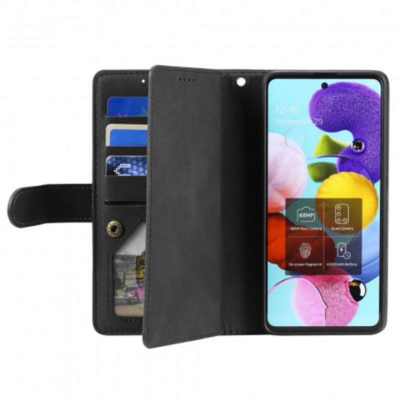Læder Cover Samsung Galaxy S20 FE Tofarvet Imiteret Læder Med Forstærkede Kanter