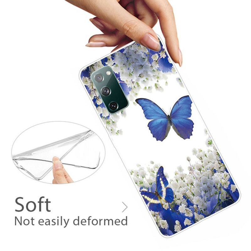 Mobilcover Samsung Galaxy S20 FE Sommerfugle Design