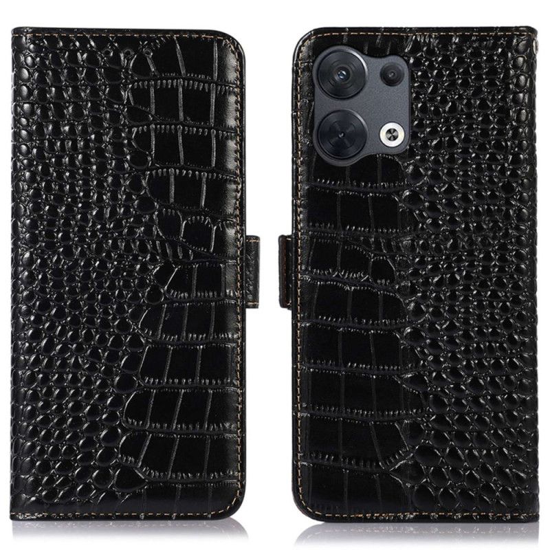 Flip Cover Oppo Reno 8 Pro Rfid Crocodile Style
