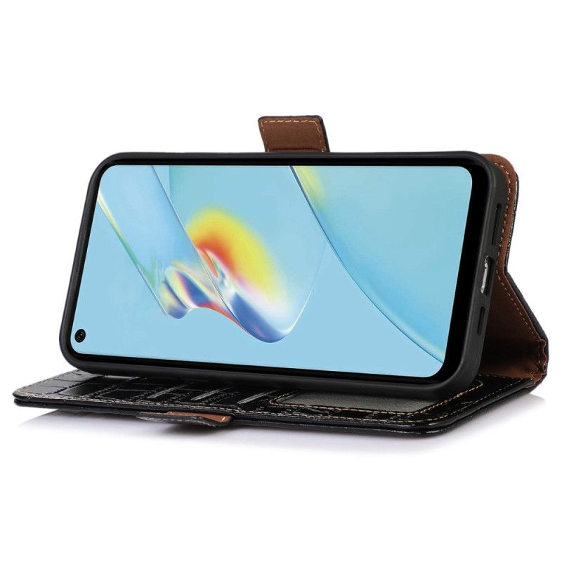 Flip Cover Oppo Reno 8 Pro Rfid Crocodile Style