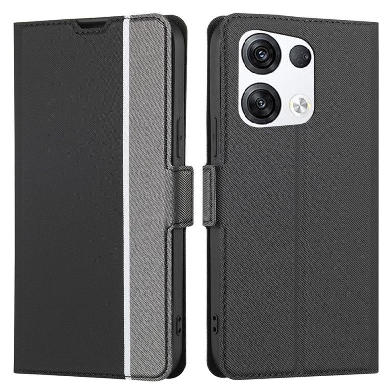 Læder Cover Oppo Reno 8 Pro Tofarvet