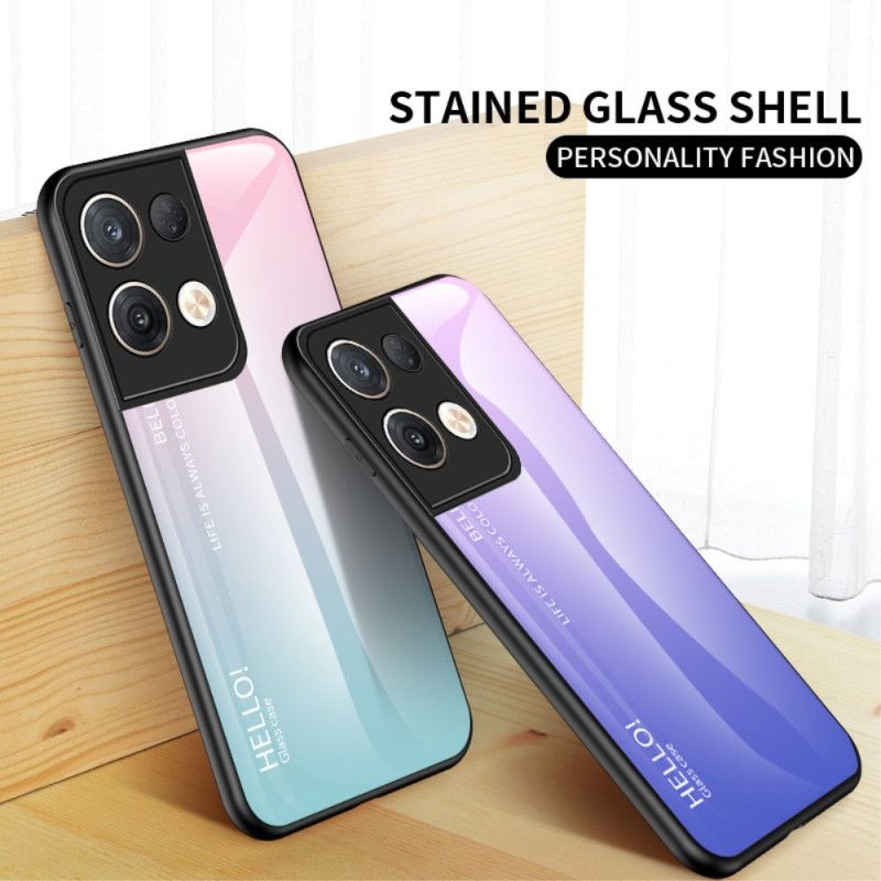 Mobilcover Oppo Reno 8 Pro Hej Hærdet Glas