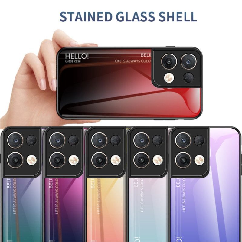 Mobilcover Oppo Reno 8 Pro Hej Hærdet Glas