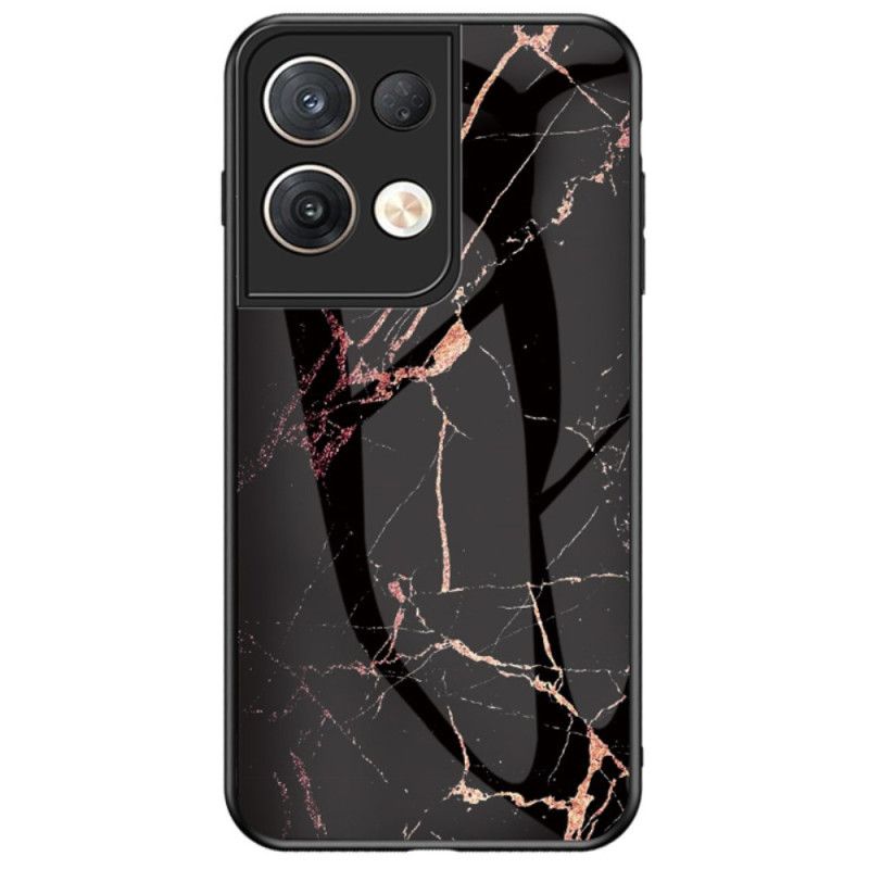 Mobilcover Oppo Reno 8 Pro Marmor Hærdet Glas