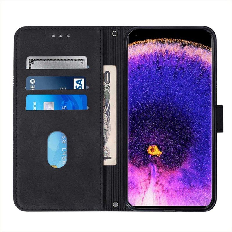 Flip Cover Oppo Find X5 Pro Trekanter Med Skulderrem