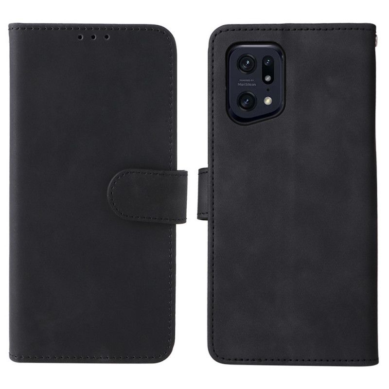 Læder Cover Oppo Find X5 Pro Vintage Almindelig