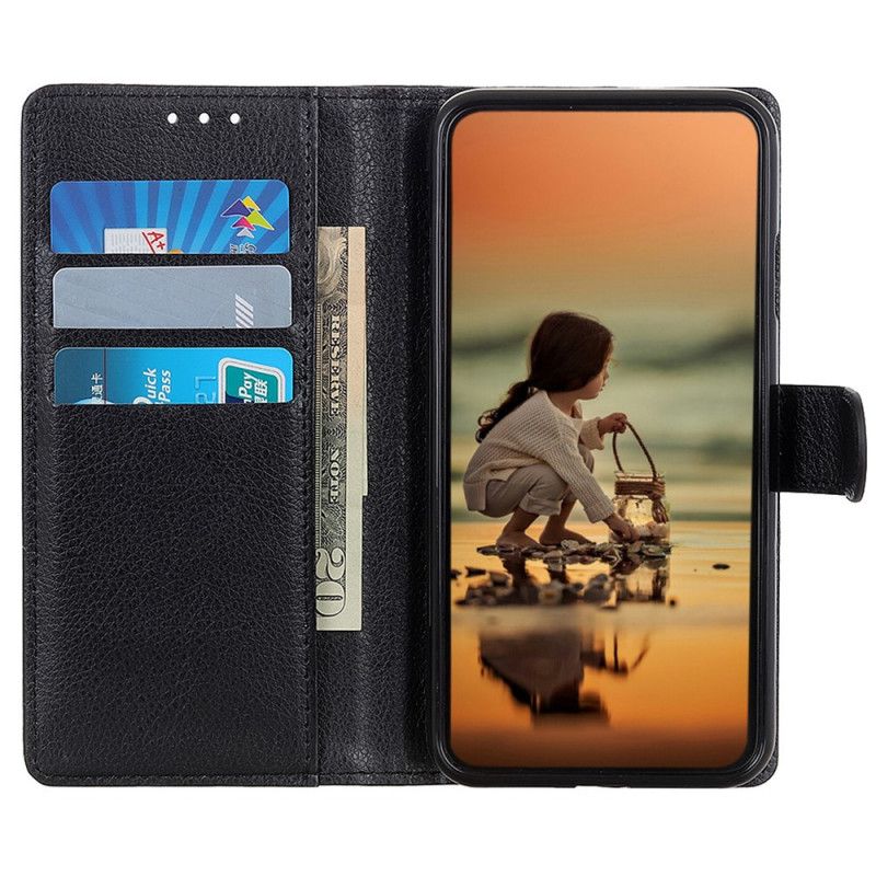 Læder Cover Samsung Galaxy A03 Traditionelt Litchi-læder