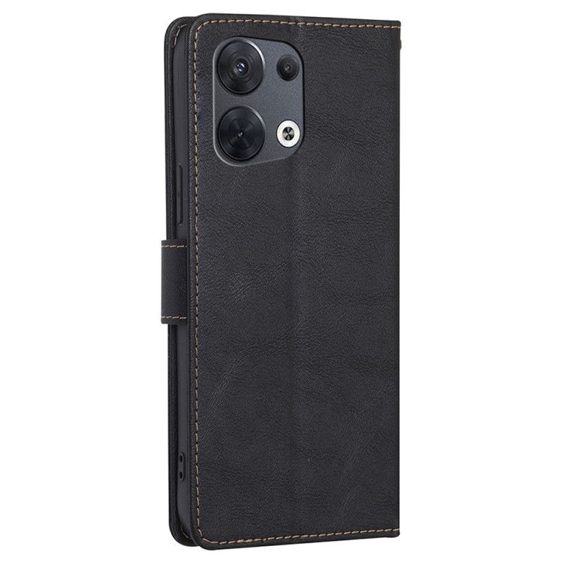 Læder Cover Oppo Reno 8 Garvet Kunstlæder