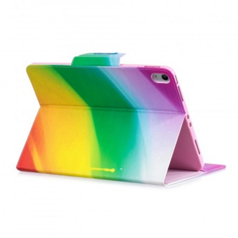 Læder Cover iPad Air (2022) (2020) / Pro 11" Akvarelstriber