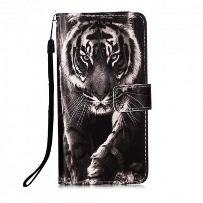 Læder Cover Samsung Galaxy A12 / M12 Nattiger