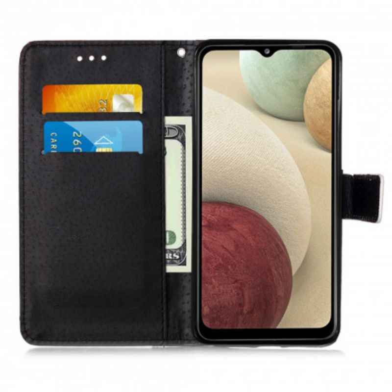 Læder Cover Samsung Galaxy A12 / M12 Nattiger