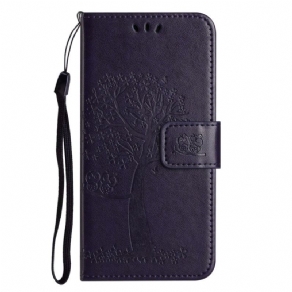 Flip Cover Til Samsung Galaxy A55 5g Ugle Og Snøretræ