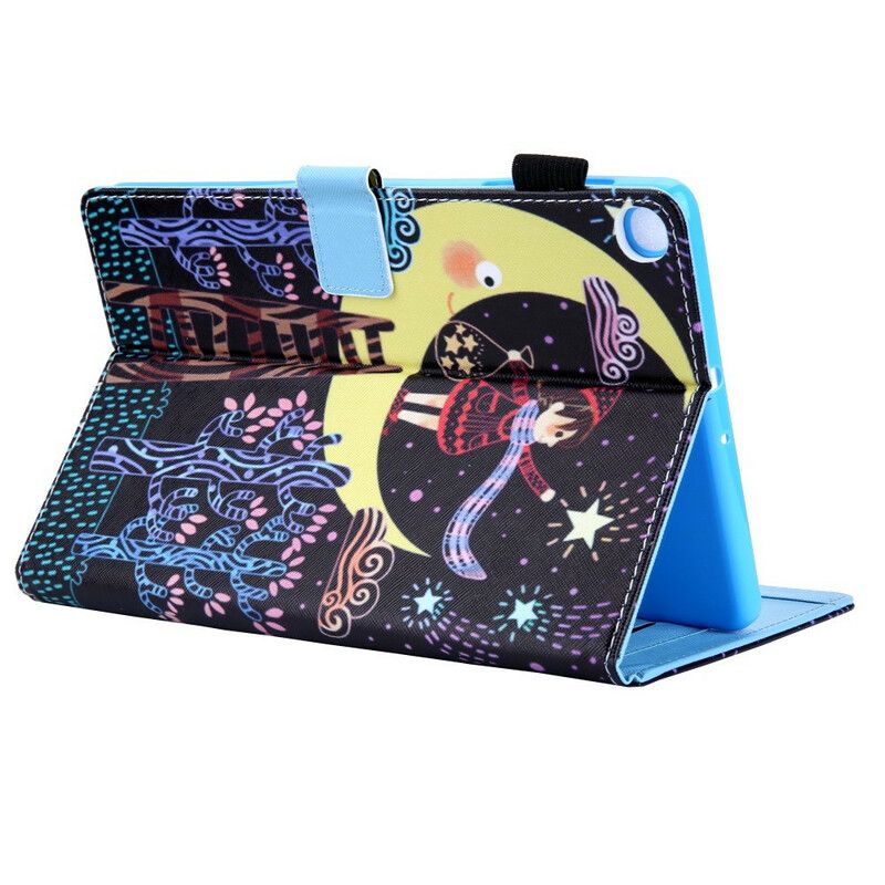Flip Cover Samsung Galaxy Tab A 10.1 (2019) Pige I Månen