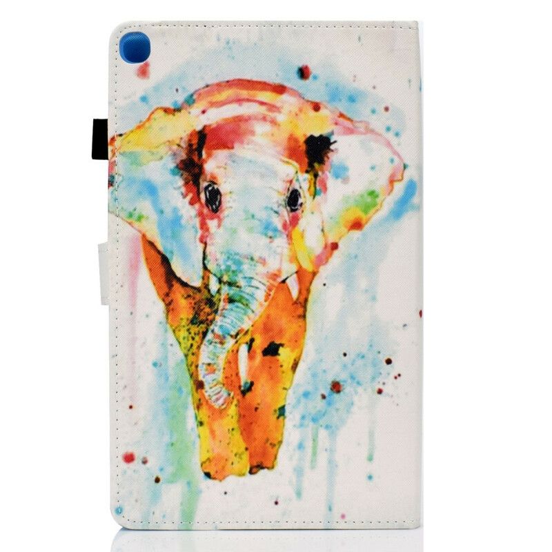 Læder Cover Samsung Galaxy Tab A 10.1 (2019) Akvarelelefant