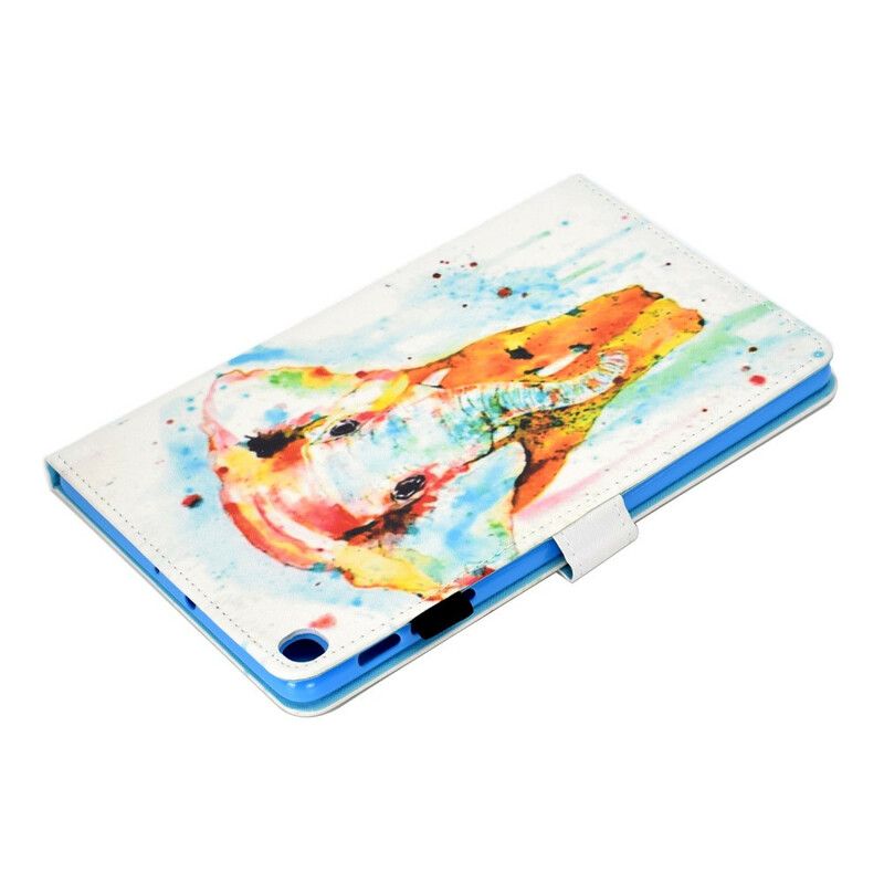 Læder Cover Samsung Galaxy Tab A 10.1 (2019) Akvarelelefant
