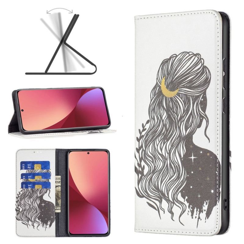 Cover Xiaomi 12 / 12X Flip Cover Smuk Hår