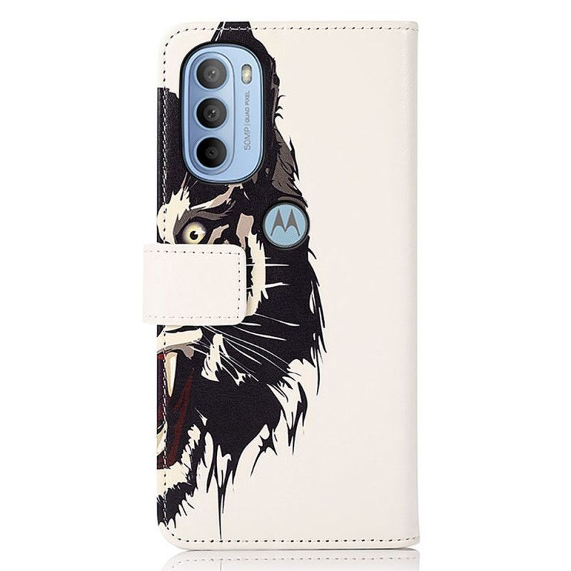 Flip Cover Moto G31 / Moto G41 Hærd Tiger