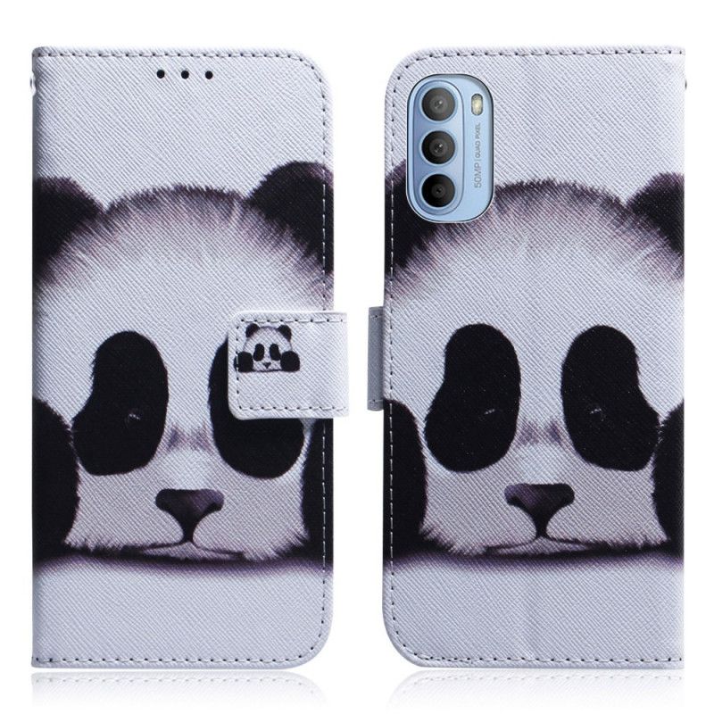 Flip Cover Moto G31 / Moto G41 Panda Ansigt