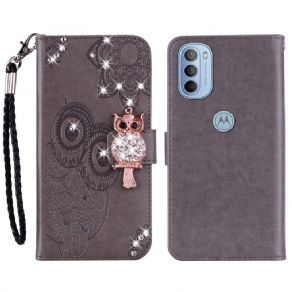 Flip Cover Moto G31 / Moto G41 Ugle Mandala Og Charm