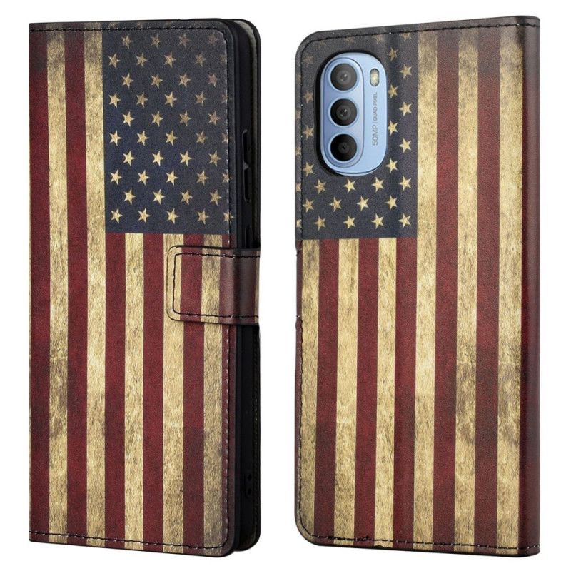 Flip Cover Moto G31 / Moto G41 Usa Flag