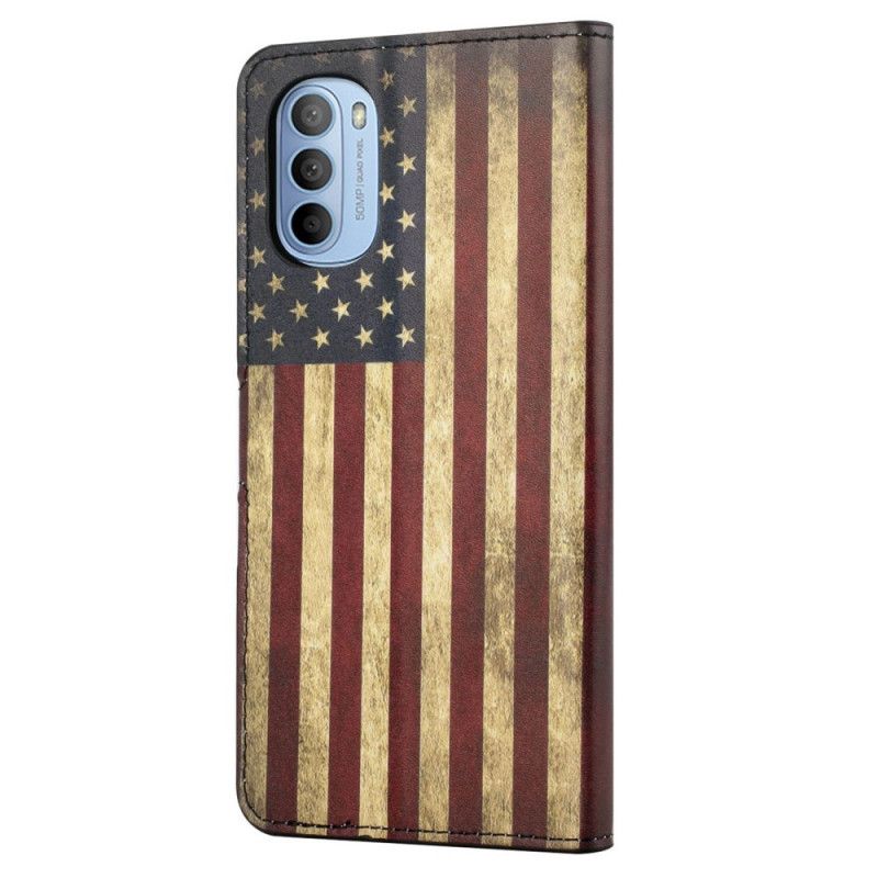 Flip Cover Moto G31 / Moto G41 Usa Flag