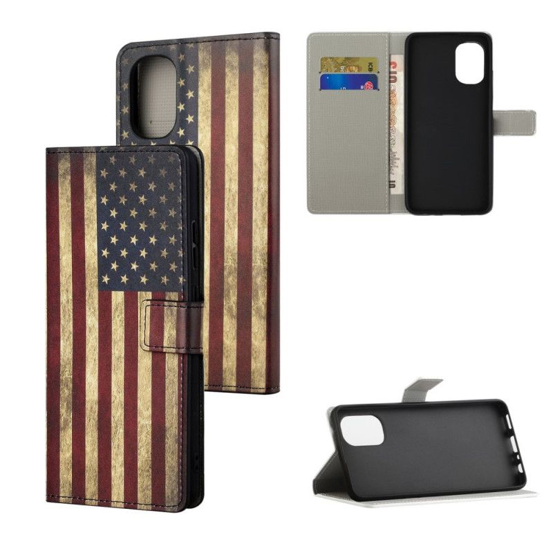 Flip Cover Moto G31 / Moto G41 Usa Flag