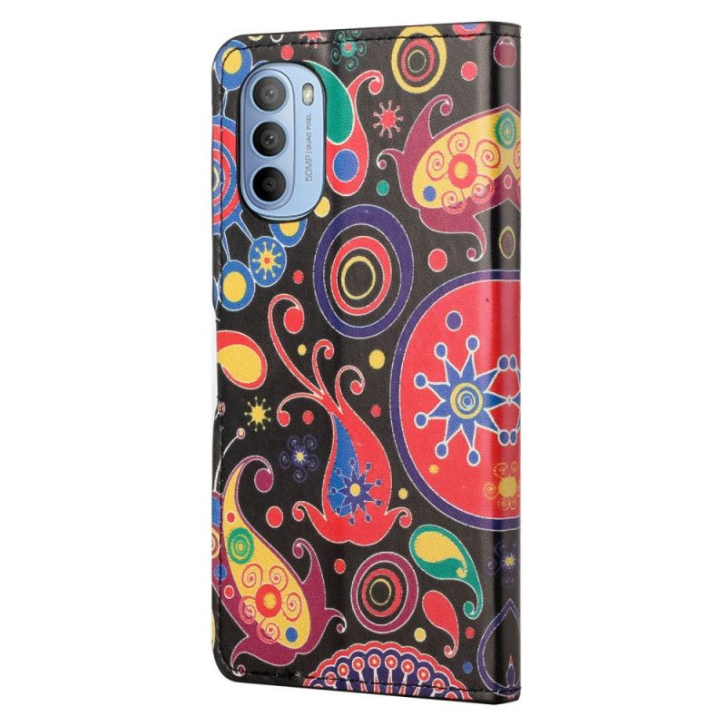 Læder Cover Moto G31 / Moto G41 Galaksetegninger