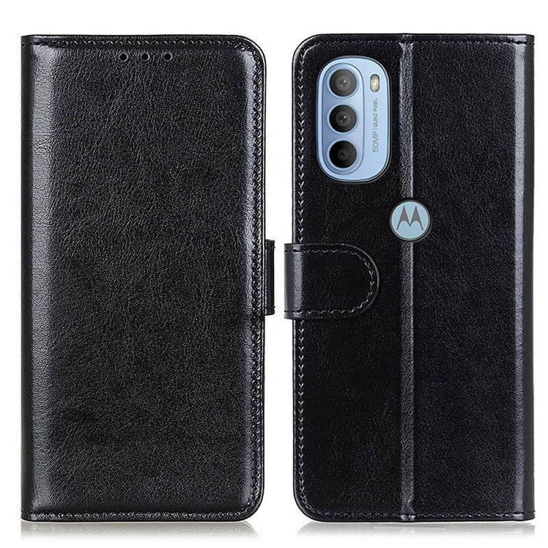 Læder Cover Moto G31 / Moto G41 Iskold Finhed