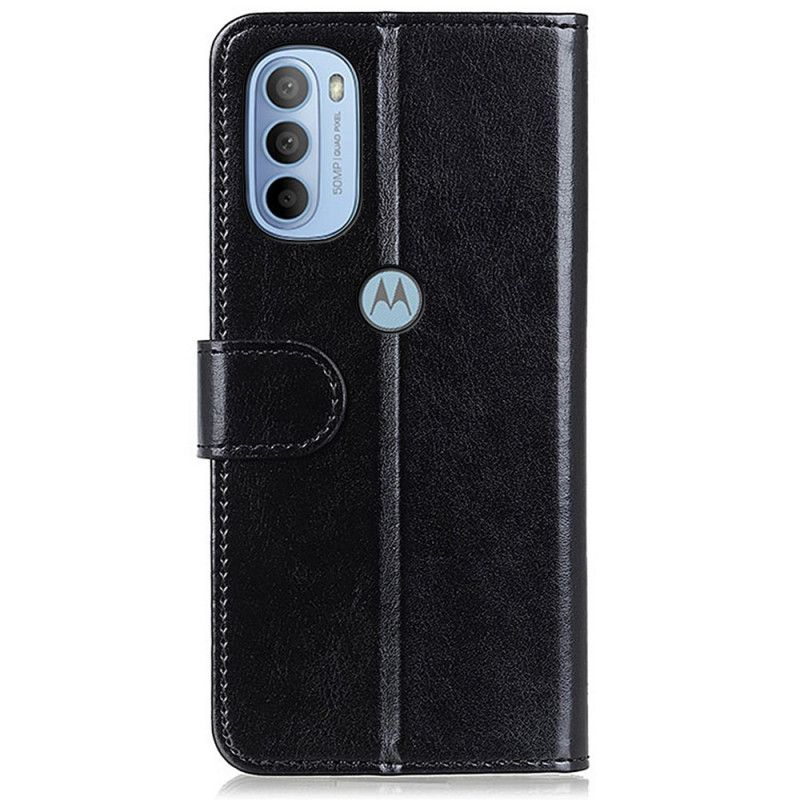 Læder Cover Moto G31 / Moto G41 Iskold Finhed