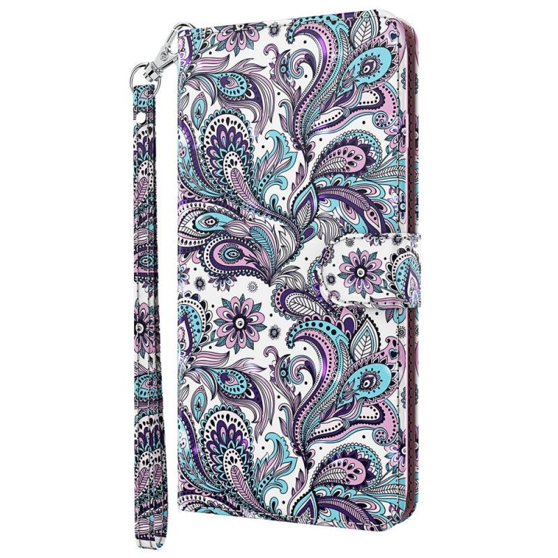 Læder Cover Moto G31 / Moto G41 Paisley Mønster